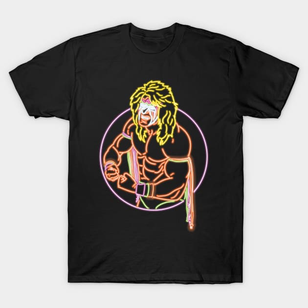 Ultimate Warrior neon T-Shirt by AJSMarkout